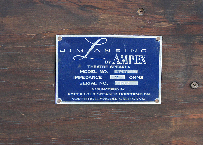 Ampex C-5050 背面プレート